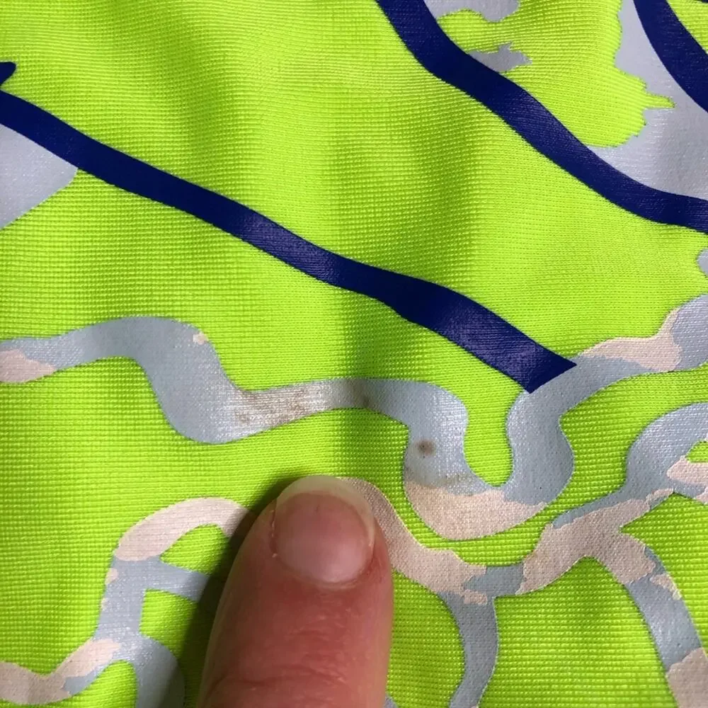 Cat & Jack blue yellow white shark rash guard swim trunk set size Large 10-12